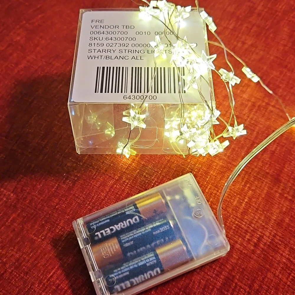 Free People Starry String Lights Mini White 7' Copper Wire With 3 Batteries NWT - Picture 14 of 16